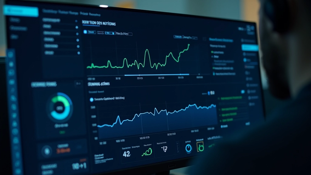 Network monitoring dashboard with performance metrics